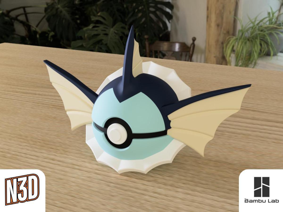 Vaporeon Pokeball – Dive into Elegance! - HypedAnubis3D