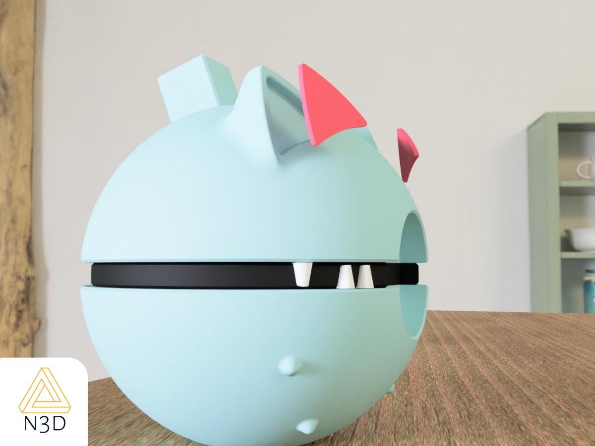 Venusaur Custom Pokeball: 3D Printed Pokemon Collectible - HypedAnubis3D