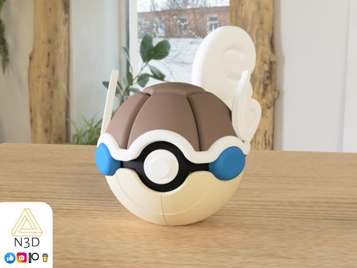 Wartortle - Themed Pokéball – 3D Printed Collectible - HypedAnubis3D